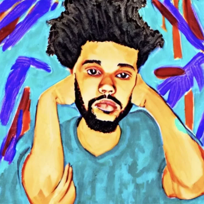 The Weeknd in the style of Henri Matisse     1
